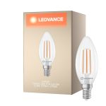 Ledvance Classic LED E14 Bougie Filament Claire 2.2W 470lm - 827 Blanc Très Chaud | Équivalent 40W